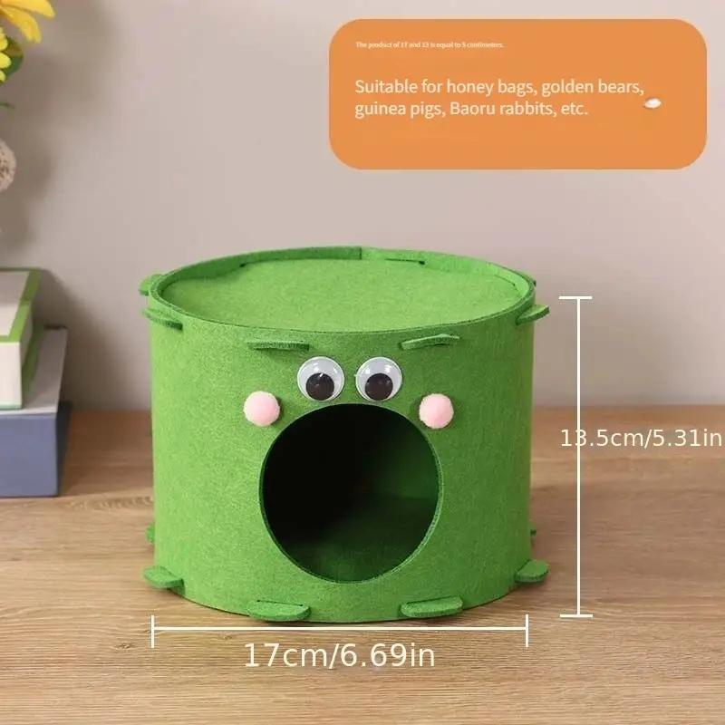 Small Hamster Hideout House, Universal Warm Nest, Breathable and Washable, Suitable for Honey Bag, Golden Bear, Guinea Pig, Bunny