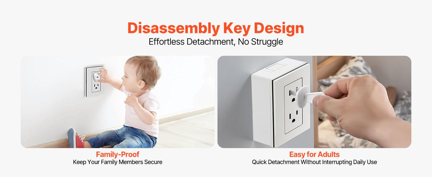 VEVOR Outlet Covers, 70 Pack, Plug Covers for Electrical Outlets, Secure Electric Socket Protector Caps with Shock Prevention, Easy Installation, Insulated ABS, for Home Wall Power Sockets, White