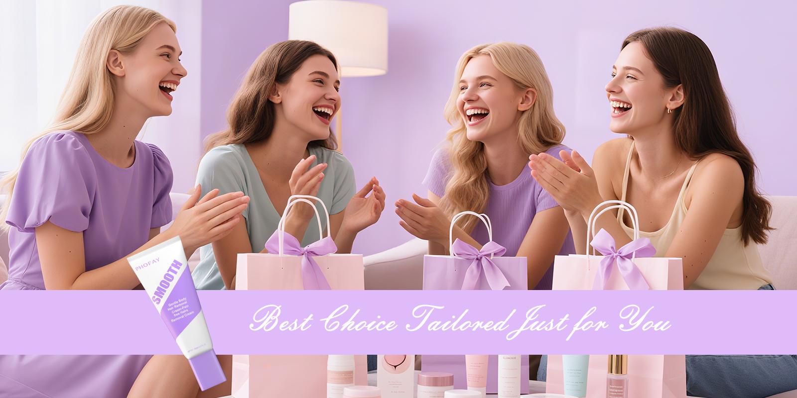 PHOFAY Painless Hair Removal Cream for Women & Men - Gentle Moisturizing Formula to Remove Hair Effortlessly, Suitable for Legs, Arms & Body, No Stubble, Flawless Smooth Finish