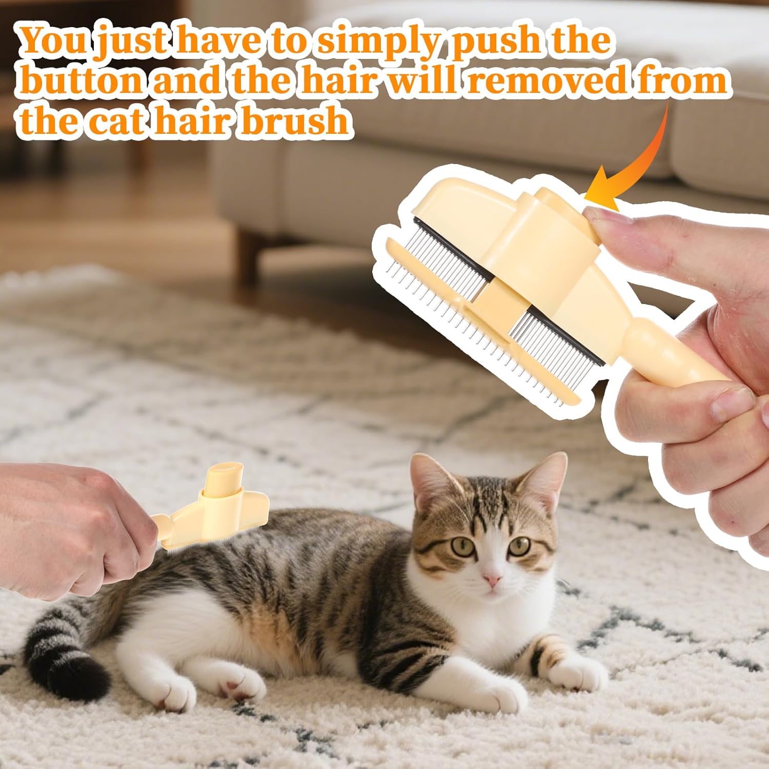 Avatore Cat Brush, Multi-Functional Pet Grooming Tool, Reduces Shedding & Pain Relief, Suitable for Short Hair Cats & Long Hair Cats