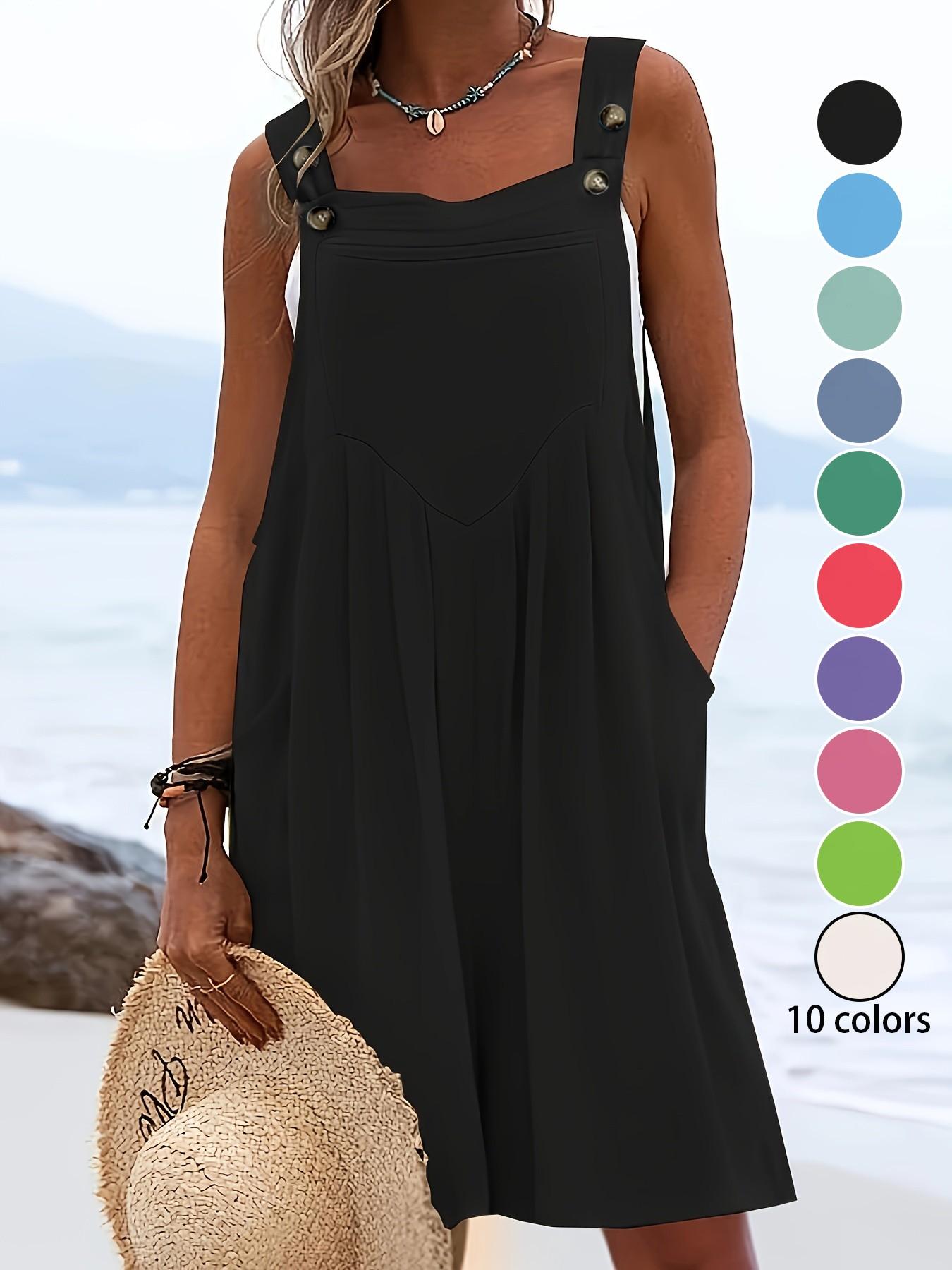 Women's Plus Size Casual Fashion Spring Wide Leg Shorts, Loose Fit Belted Overall Pants with Button Pockets, 10 Colors Available Women's Plus Size Casual Fashion Spring Wide Leg Shorts, Loose Fit Belted Overall Pants with Button Pockets, 10 Colors Available