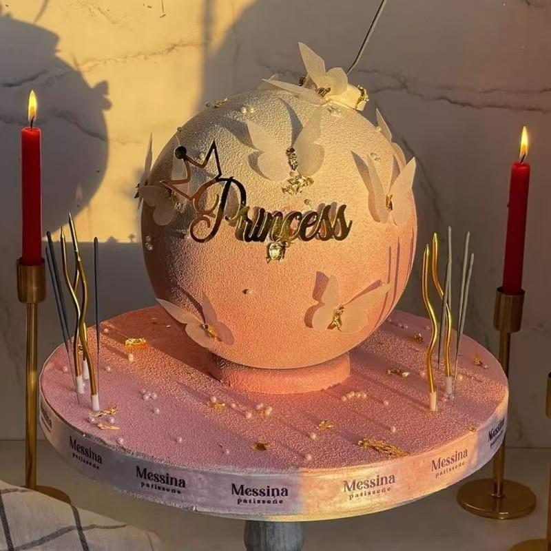 5pcs Birthday Princess Acrylic Cake Side Decorations, Queen Happy Birthday Cake Decoration, Party Supplies, Perfect Gift