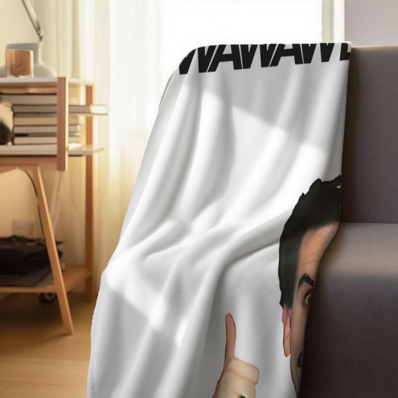 Printed modern throw blankets Borat Sacha Baron Cohen Fresh and soft blanket Soft and comfortable bed liner travel blanket birthday gift Slogan Print Blanket