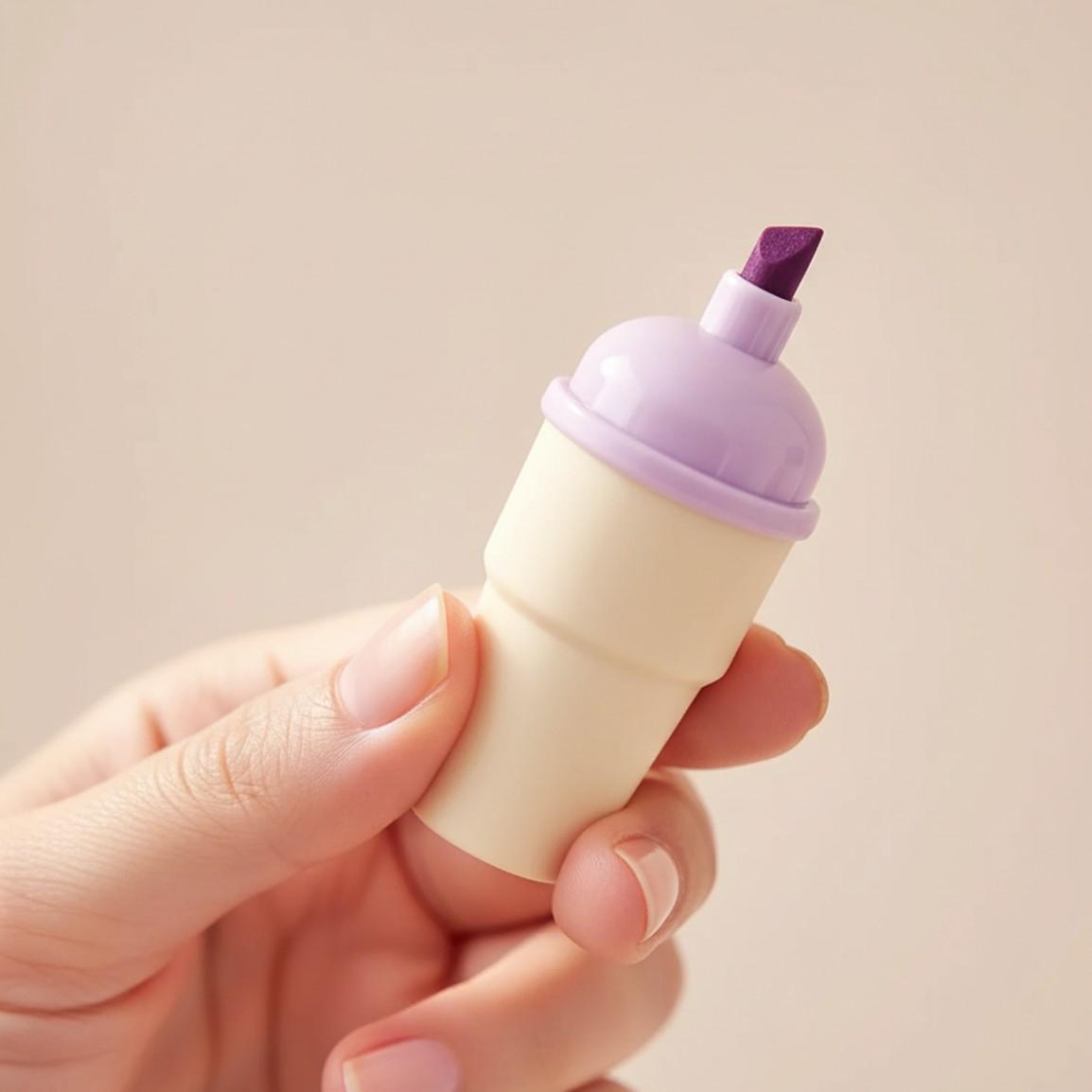 6pcs Portable Mini Sweet Cone Shape Fluorescent Marker Pens, Ideal for Notes & Highlighting, Compact Design for Easy Carrying