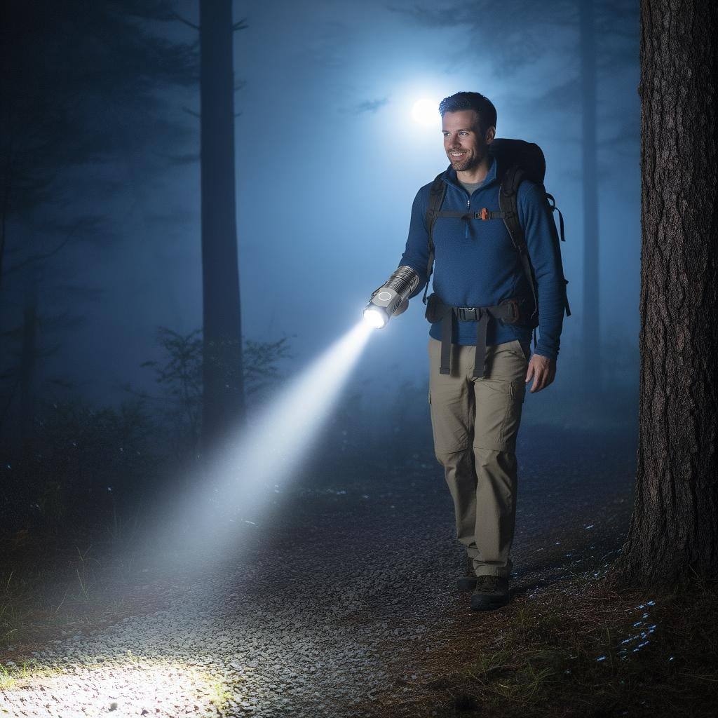 Portable Rechargeable LED Flashlight, Camping Fishing Outdoor Adventure, Mini Pocket Light with Clip, Ultra-Bright Three-Head Design, High Lumens Flashlight