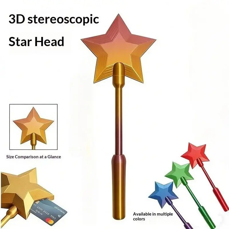 Cool 3D Printed Starlight Magic Wand Contactless Payment Holder - Wand Form No-Tug Contactless Touch Induction Accessory, Portable Card Case, Creative Wallet for Events, Casual Use (Fun Way to Handle Payments), Unisex