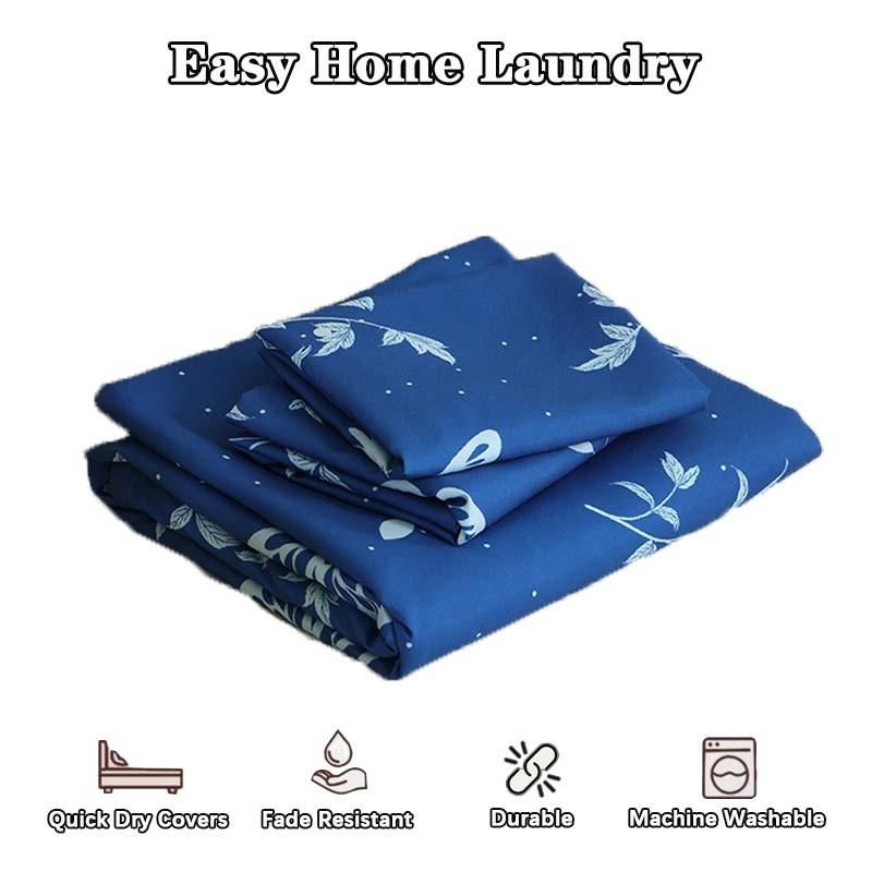 Blue Butterfly Print Bedding Duvet Cover Set, 3-Piece Set includes 1 duvet cover + 2 pillowcases, without inserts.Ultra soft and suitable for all seasons.The bedding is designed with a zipper closure, ideal for bedroom and guest room decoration.