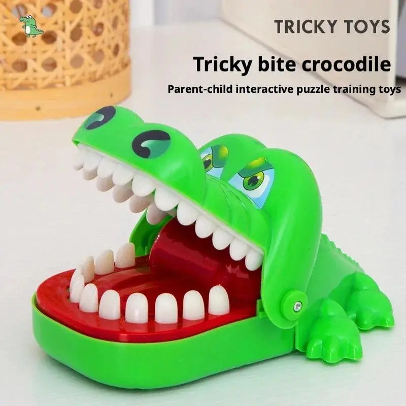 Crocodile Dentist Biting Finger Game, Classic Pull Teeth Puzzle Toy for Kids & Adults, Funny Family Board Game & Stress Relief