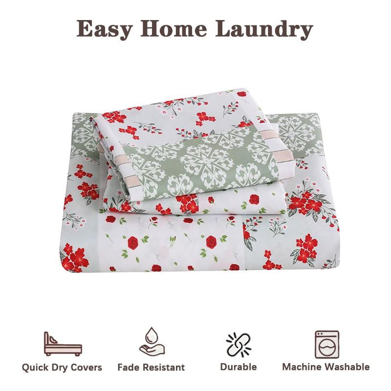 Vintage Rose Pattern Duvet Cover 3-Piece Set, Elegant and Romantic, Includes 1 Duvet Cover and 2 Pillowcases (Without Insert), Perfect for Modern Bedroom Decor.