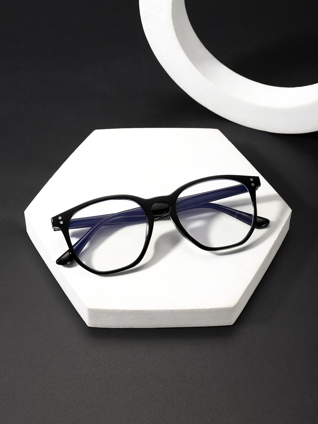 Unisex Casual Square Frame Glasses, Anti-Blue Light, Lightweight Comfortable, Daily Wear, Party Fashion, Student Preferred