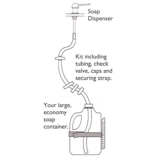 Kitchen Hack_ Sink Soap Dispenser Tube Kit, with 47" Tube Hose and Check Valve for Prevent Backflow for Countertop Dispensador De Jabon de Cocina Kitchen Sink Accessories Faucet Extension Kitchen Hack_ Sink Soap Dispenser Tube Kit, with 47" Tube Hose and Check Valve for Prevent Backflow for Countertop Dispensador De Jabon de Cocina Kitchen Sink Accessories Faucet Extension