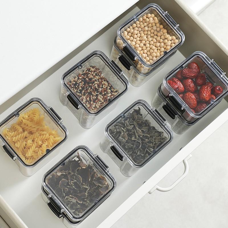 2pcs Large Stackable Sealed Spice Containers Set with Lids, Food Safety Storage Box, Detachable Spice Boxes, Multi-Purpose Kitchen Organizer