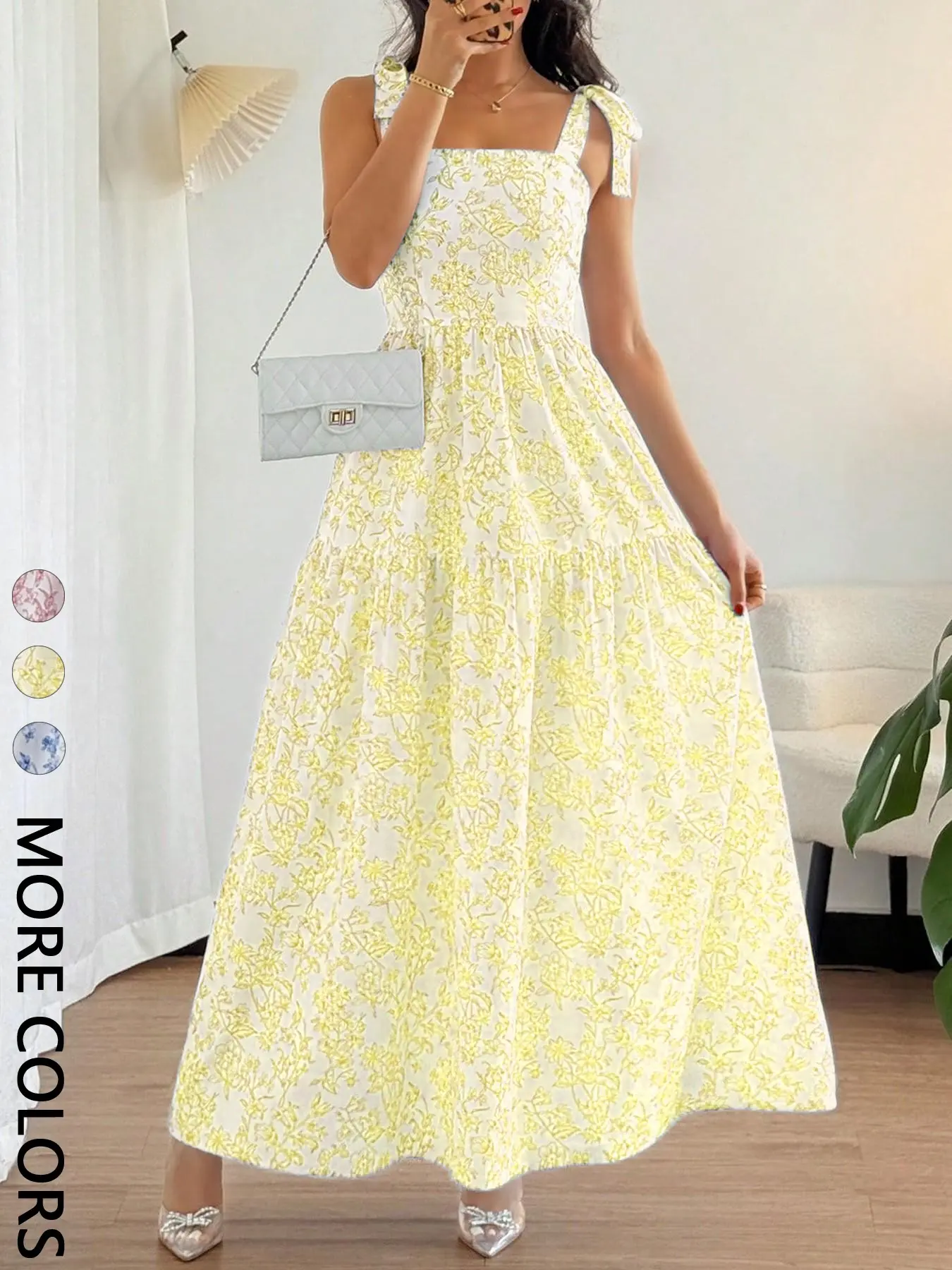 1 Spring Summer Blue Floral Tie Shoulder Maxi Dress Women | Smocked Back Tiered Flowy Long Dress | Coastal Granddaughter Old Money Style for Vacation Wedding Guest Brunch - TikTok Shop 1 Spring Summer Blue Floral Tie Shoulder Maxi Dress Women | Smocked Back Tiered Flowy Long Dress | Coastal Granddaughter Old Money Style for Vacation Wedding Guest Brunch - TikTok Shop
