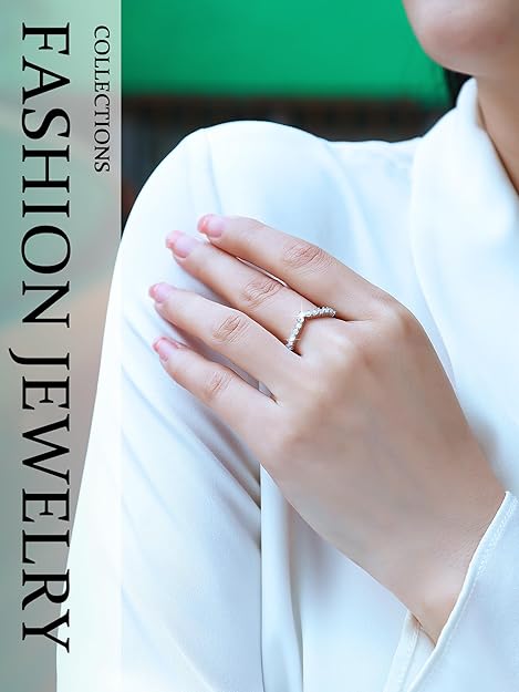 [Embrace] Synthetic Moissanite Ring Sterling Silver with 18K White Gold Plated Shiny Lab Create Diamond Band Promise Rings for Wedding Engagement Gifts for Women Birthday Anniversary Party Gifts