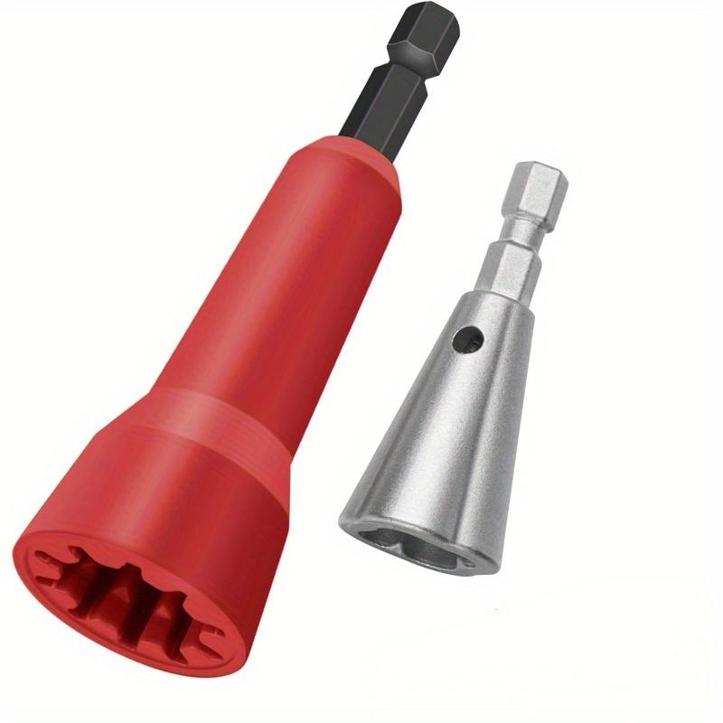 2-Pack Wire Cap Tightener, Wire Crimping Tool, Drill-Compatible, Rotating Connector Socket, 1/4 Inch Jaw, Stripping & Crimping Dual-Use Tool