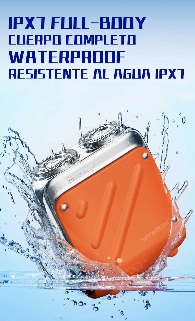 Skyworth Traveller Mini Electric Beard Shaver Upgraded Version Waterproof & Comfortable Double-Ring Magnetic Cutter, Long Lasting for Travel & Daily Use, 2025 New Beard Shaver Fathersdaygift