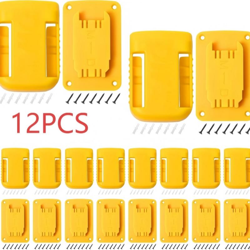 12-Piece 20v/12V Drill Bit Tool Holder, Compatible with Milwaukee M18 Tools, Model, Tool Rack Battery Mount