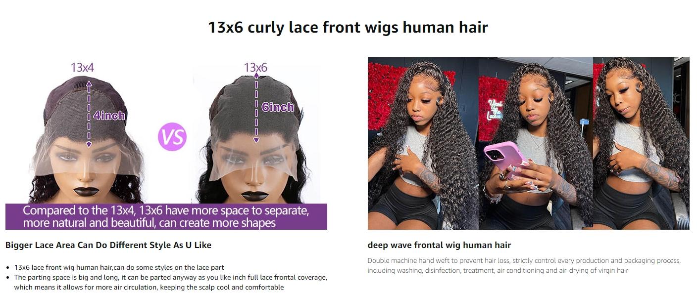 Lemoda 220% Density Curly Lace Front Wig Human 13x6 Deep Wave Frontal Wig Human Hair HD Transparent Wigs 13x4 210% density 12A Curly Wig Human Hair Lemoda 220% Density Curly Lace Front Wig Human 13x6 Deep Wave Frontal Wig Human Hair HD Transparent Wigs 13x4 210% density 12A Curly Wig Human Hair