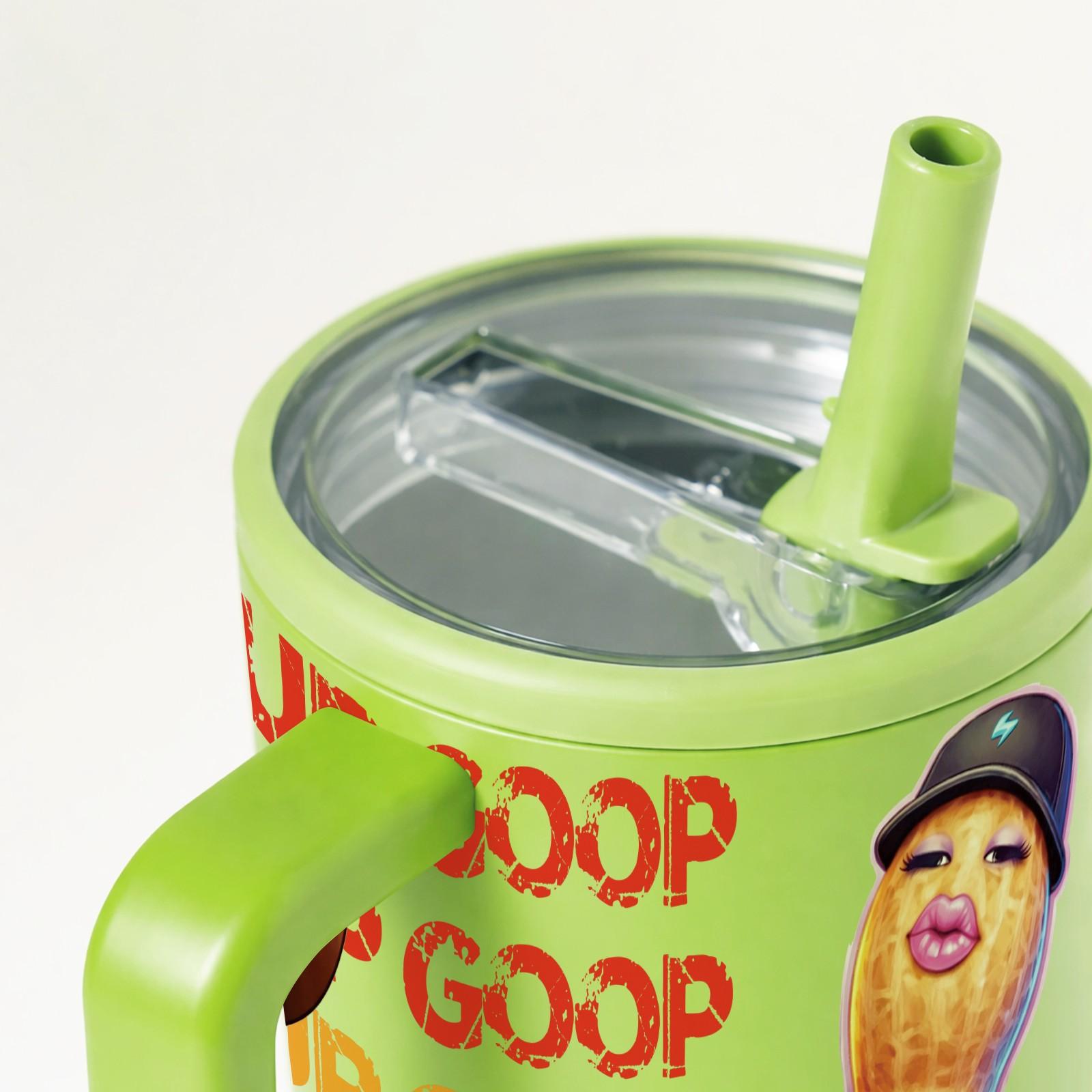 1 Pc 40oz insulated tumbler, funny meme tumbler, double wall vacuum mug, leak proof travel mug with handle, emoji aesthetic cup, hot cold drinks 12h hot 24h cold, viral funny gift for women men, reusable coffee mug, trendy tumbler