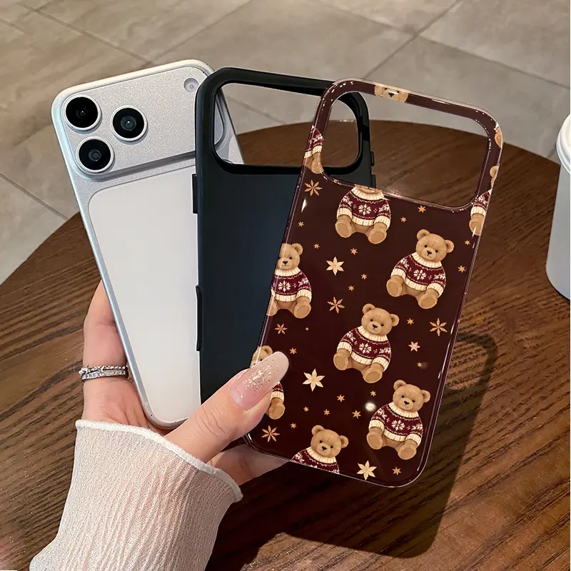 2-in-1 Protective Glossy Case for iPhone 18 17 16 15 14 13 12 11 Pro ...