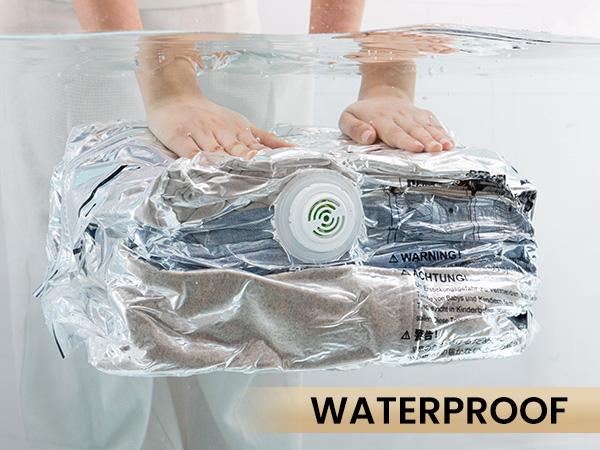 TAILI Pump-Free Travel Vacuum Storage Bags 4 Pack, Cube Medium Size (25x19x11 inch), Reusable Space Saver Compression Bags for Travel Suitcases and Luggage Organiser