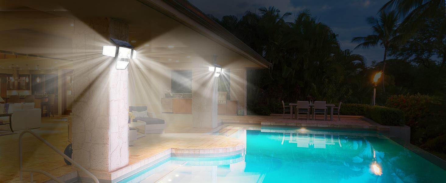 LYWALT Solar Motion Sensor Lights-4 Heads 3000LM, IP65Waterproof, 270°Wide Angle Lighting Security Light for Yard, Garage, Porch, Pool,Garden,Barn,Patio,Thanksgiving home decor,Holiday Haul,Christmas gifts LYWALT Solar Motion Sensor Lights-4 Heads 3000LM, IP65Waterproof, 270°Wide Angle Lighting Security Light for Yard, Garage, Porch, Pool,Garden,Barn,Patio,Thanksgiving home decor,Holiday Haul,Christmas gifts