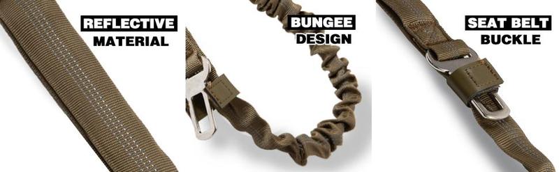 【AUROTH】 Dog Leash , Heavy Duty Dog Leash Bungee, No Pull Dog Leash for Shock Absorption, Dog Training Leashes for small Medium Large Breed Dogs 6FT, 2 Padded Handles，cat leash