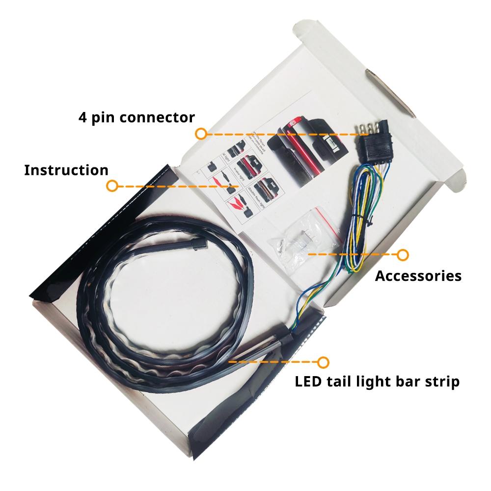 48 Inch LED Tailgate Light Bar, Fishbone Shaped LED Light Bar with Installation Instruction, Turn Signal Strip Strobe Light Bar for Truck SUV RV VAN Jeep Car 48 Inch LED Tailgate Light Bar, Fishbone Shaped LED Light Bar with Installation Instruction, Turn Signal Strip Strobe Light Bar for Truck SUV RV VAN Jeep Car