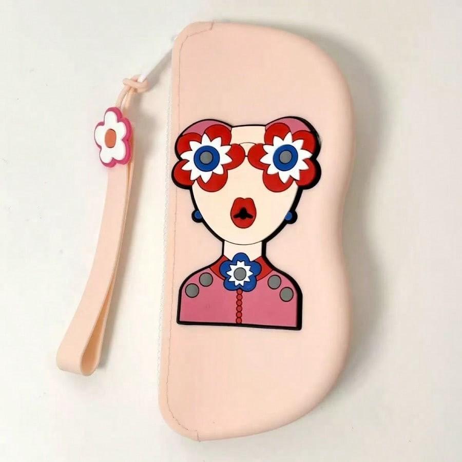 Silicone Anti-Drop Sunglasses Case, Portable Eyewear Storage Bag, Sun Glasses Organizer, Silicone Lens Protector, Travel-Friendly Design