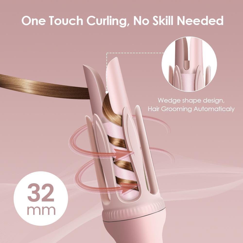 Faszin Automatic Hair Curling Iron, 32 mm/1.26 in Ceramic Curling Irons, Negative Ion Rotating Hair Curl Wand for Women, Automatic Hair Curler, Curling Stick, 3 Adjustable Temperature Modes, Hair Styler, Hair Styling Tools for Home Faszin Automatic Hair Curling Iron, 32 mm/1.26 in Ceramic Curling Irons, Negative Ion Rotating Hair Curl Wand for Women, Automatic Hair Curler, Curling Stick, 3 Adjustable Temperature Modes, Hair Styler, Hair Styling Tools for Home