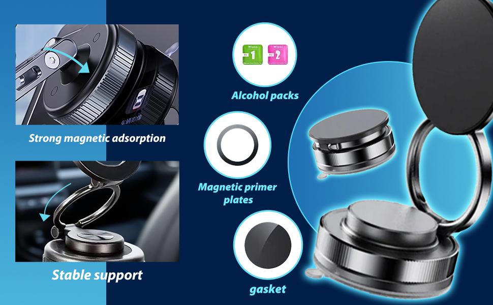 360°Adjustable Vacuum Magnetic Phone Holder,Suction Cup Phone Mount for Magsafe, Portable Cell Phone Holder for Car,Makeup/ Gym/Mirror, Fit for All iphone iphone 11 and above 360°Adjustable Vacuum Magnetic Phone Holder,Suction Cup Phone Mount for Magsafe, Portable Cell Phone Holder for Car,Makeup/ Gym/Mirror, Fit for All iphone iphone 11 and above