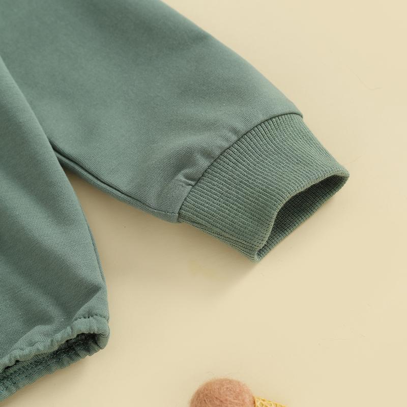 Baby Onesie Newborn Boy Girl Hooded Romper Long Sleeve Front Pocket Solid Color Bodysuit Infant Spring Fall Romper Toddler Outfit Cute