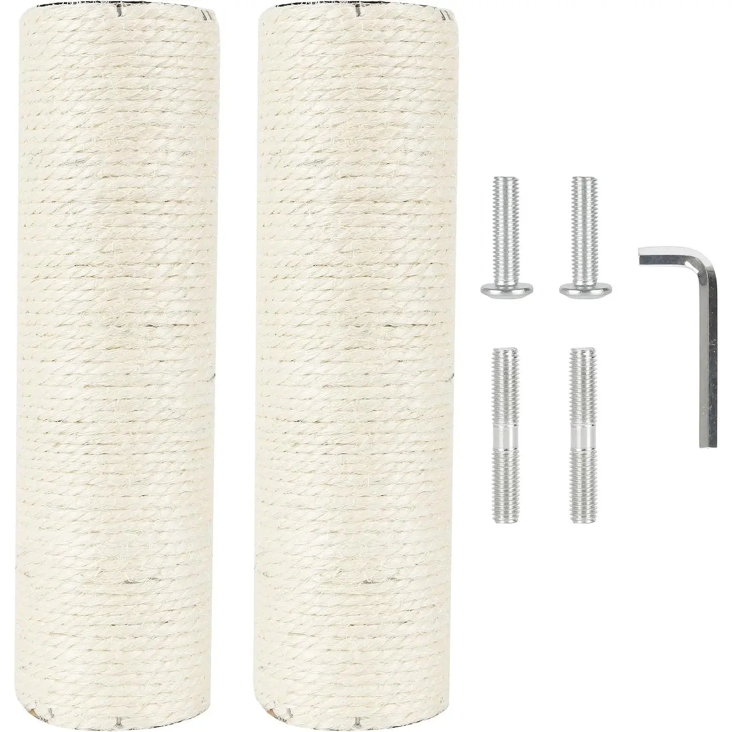 2.9in 7.4cm Diameter Cat Tree Scratching Post Replacement Parts Sisal Pole (M10, 25cm/9.8in)