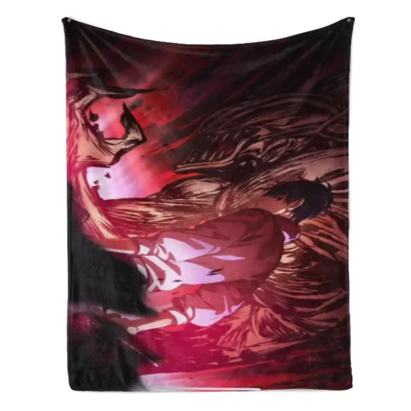 Jujutsu Kaisen Inspired Anime Blanket Featuring Gojo Satoru Toji Fushiguro Yuji Itadori Yuta Okkotsu Ultra Soft Flannel Throw Blanket Cozy Lightweight for Sofa Bed Couch Travel All Season Gift for Anime Fans Birthday Christmas