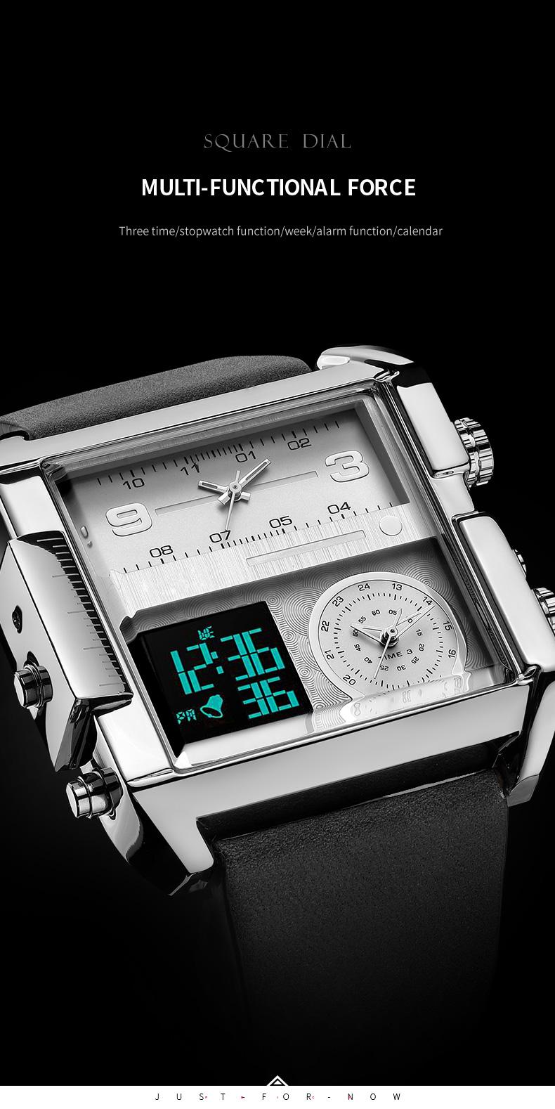 FEICE Large Dial Square Men's Watch Multifunction Chronograph Luminous Waterproof High-Quality Versatile Fashion Silver Luxury Timepiece Time Style FEICE Large Dial Square Men's Watch Multifunction Chronograph Luminous Waterproof High-Quality Versatile Fashion Silver Luxury Timepiece Time Style