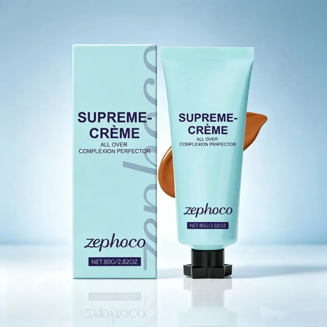 Zephoco Deep Tone Long-Lasting Concealer Cream - Lightweight Matte Finish, Transfer-Resistant, Non-Fading, Radiant Serum Foundation with SPF 50, Water-Based, Faux Freckle Tint for Daily Wear (Olive Shade)