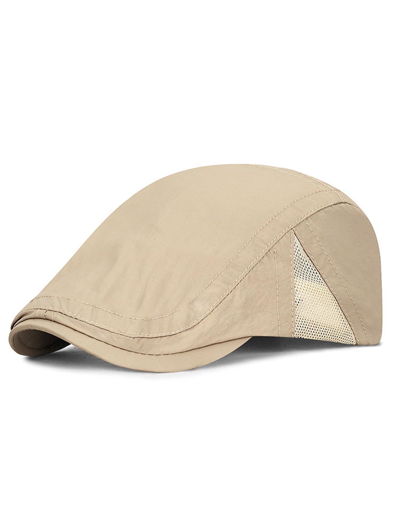 Newsboy Hats for Men Flat Cap Casual Adjustable Breathable Irish Cabbie Ivy Driving Hunting Hat