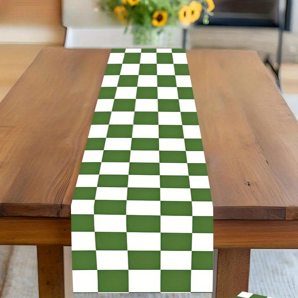 1 piece, racing track fashion table runner, rectangular black and white checkered racing track table runner tablecloth – racing party tablecloth decoration
