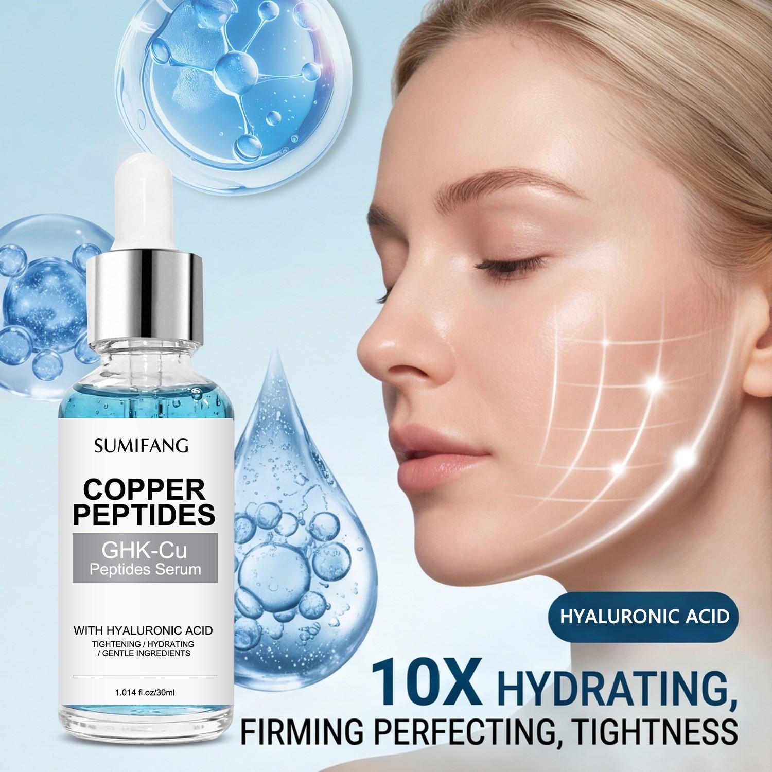 Ghk-Cu Serum for All Skin Types, Overnight Recovery, Firming & Hydrating, Sun Damage Repair, Soothes Sensitivity, Reduces Fine Lines, Mother's Day Gift