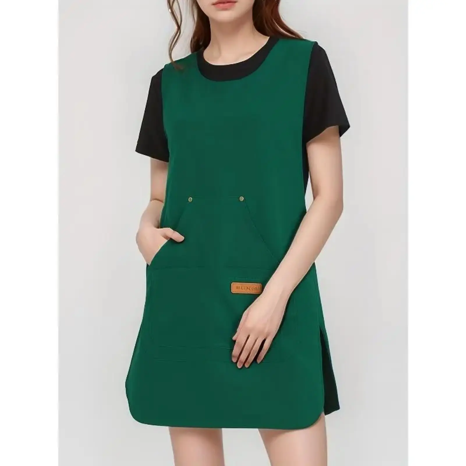 Women's Multi-Pocket Waterproof Waist Apron, Kitchen Apron for Dishwashing Cooking & Gardening, Practical Work Apron with Pockets
