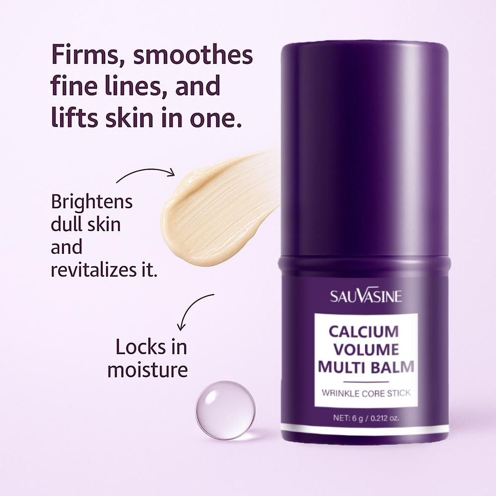 Calcium Volume Multi Balm, Collagen All-in-One Moisturing Stick, Collagen Boosting, Wrinkle Smoothing, Firming & Eye Hollow Plumping Eye Treatment,Hydrating, Anti-Aging & Travel Friendly , Anti-aging Skin Care Stick for Eyes, Neck, Face, 6g