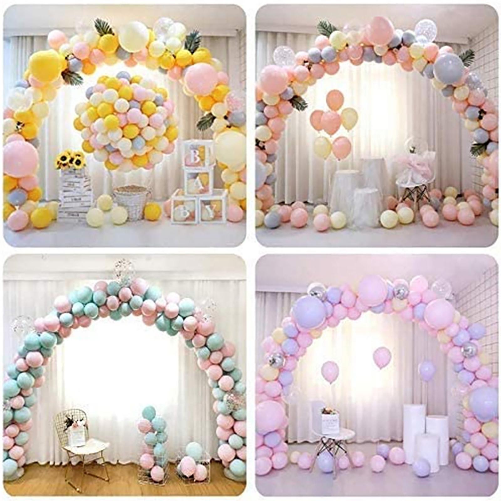 Flexible Balloon Arch Stand Kit,  Free Bending Half Balloon Arch Stand, 8.2ft Reusable Plastic Balloon Flower Backdrop with Water Base for Wedding, Bridal Shower, Yard Lawn, Christmas, Birthday Party Decorations - No Electricity Needed, Balloon Stand Kit