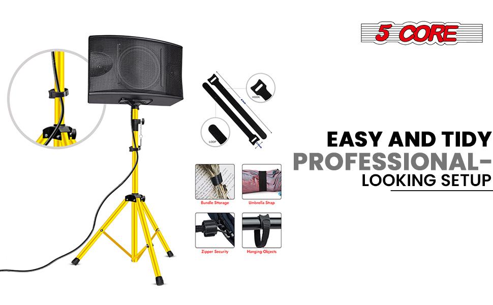 5 Core Speaker Stand Pair Adjustable 31 to 54" PA DJ Tripod Stands Heavy Duty w 35mm Insert 132 Lbs 5 Core Speaker Stand Pair Adjustable 31 to 54" PA DJ Tripod Stands Heavy Duty w 35mm Insert 132 Lbs