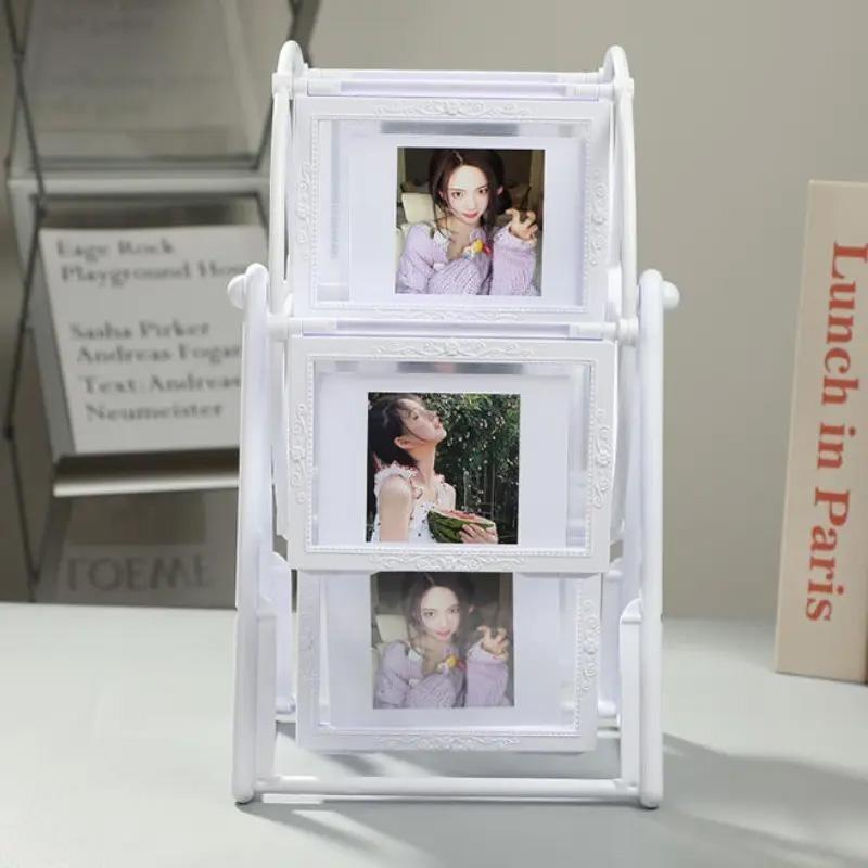 📸 The absolute cutest way to display your photo dumps. Rotating Ferris Wheel Picture Frame | DIY Memory Keepsake, Desktop Photo Holder, Graduation Gift Idea (Photos Not Included)