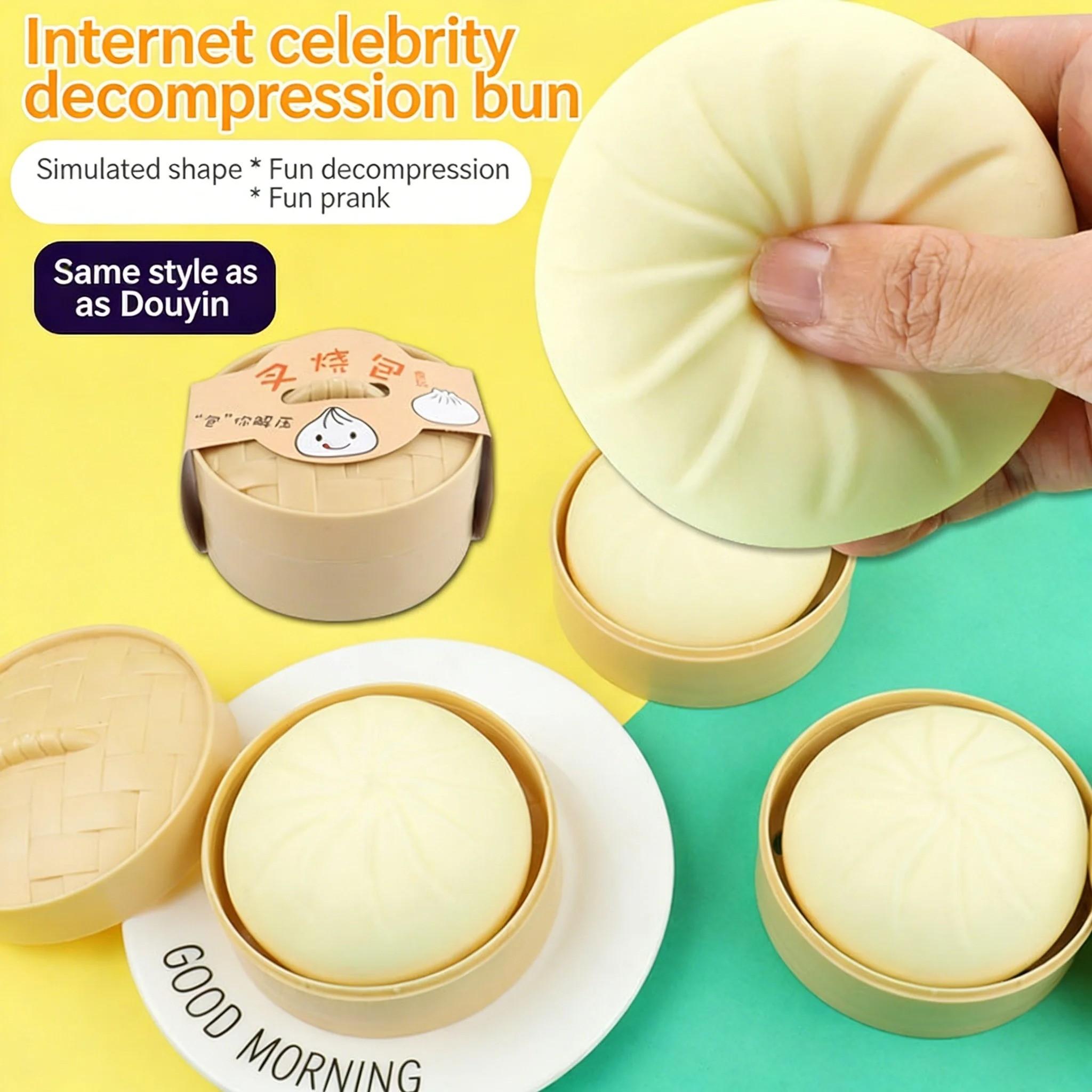 Blind Box Stress Relief Baozi Toy, Realistic Compression Fun, Slow Rebound Soft Squeeze, Prank Gift, Relaxing Fidget Toy