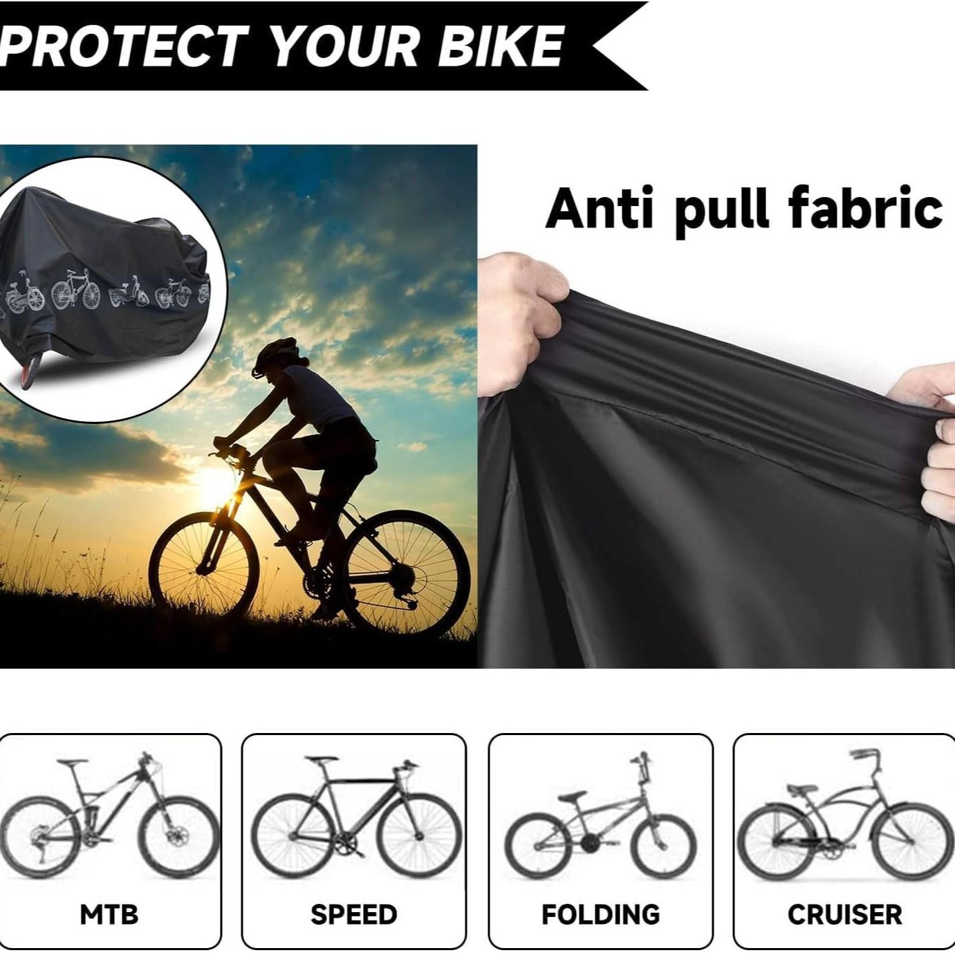 Bicycle & Motorcycle Motorbike Dual Layer Protective Cover Protector, Dustproof, Waterproof, Sunproof, All-Season Outdoor Protection, Fashion Car Accessories