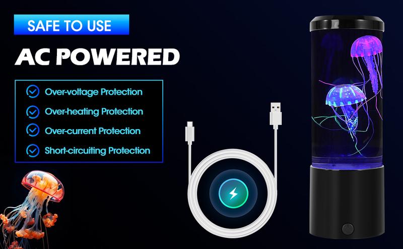 Portable Jellyfish Lamp Multipurpose 7 Color Changing LED Ambient Light with Remote Control & USB Cable for Home Office Bedroom Decor Ideal Gift Portable Jellyfish Lamp Multipurpose 7 Color Changing LED Ambient Light with Remote Control & USB Cable for Home Office Bedroom Decor Ideal Gift