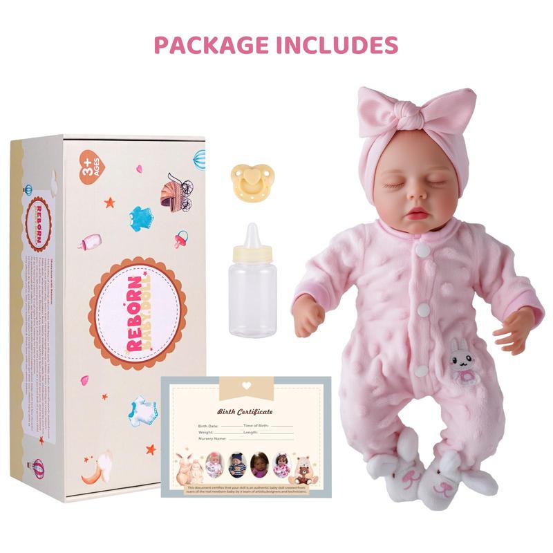 BABESIDE Reborn Baby Dolls - 17/20 Inch Cute Soft Vinyl Realistic Baby Doll Girl Poseable Smiling Real Life Rebornbabydoll with Complete Accessories for 3+ Years Old Gifts