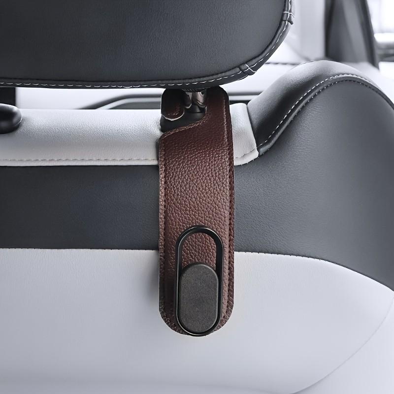 1PC Purse Hook for Car, Headrest Hooks for Car, Seat Back Storage Hook, PU Leather Car Purse Hook, Multi-Functional Car Hooks