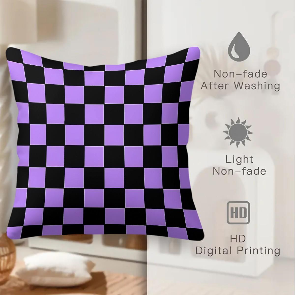 1 Piece Classic Plaid Body Pillow, Memory Foam Pillow & Decorative Pillow, Timeless Checkered Digital Print Pillow with Insert, Soft Breathable Cushion for Sofa, Bed, Couch, Dorm & Living Room, Versatile Modern Home Decor